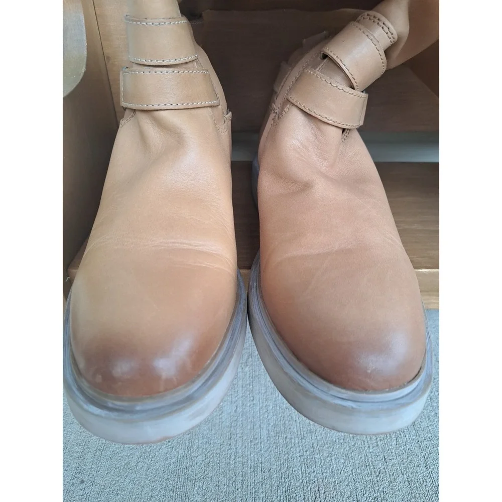 Sam Edelman Women's Freda Cashew Knee High Riding Leather Boots Zipper 8.5-9.0 M